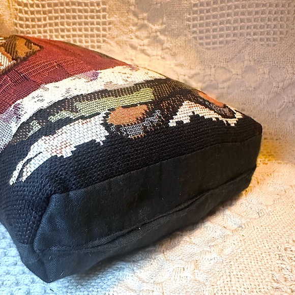 Vtg Santa🎅Claus Tapestry Door Stopper Weighted Bean Bag Christmas Decor LikeNew - Picture 11 of 11